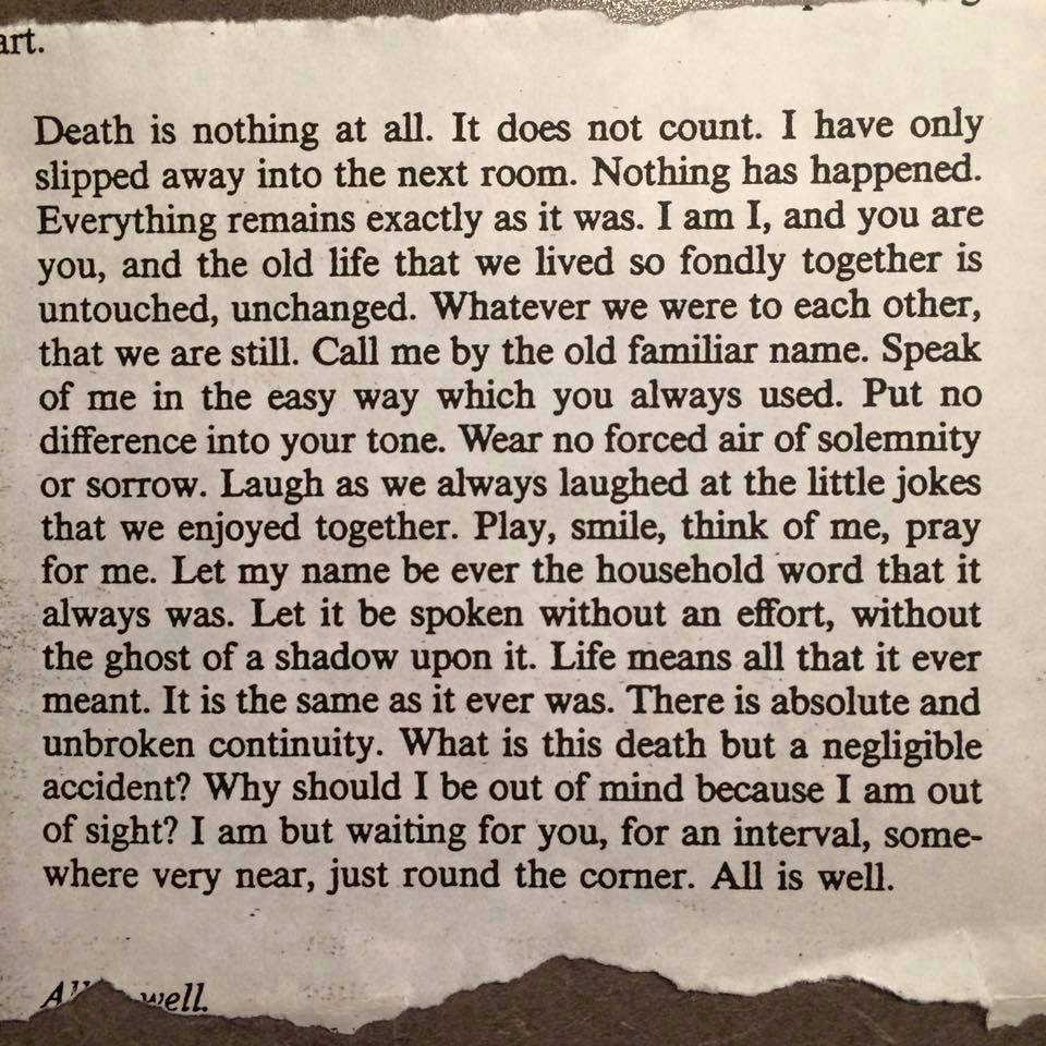 Nicolina Tyler — Life means all that it ever meant.