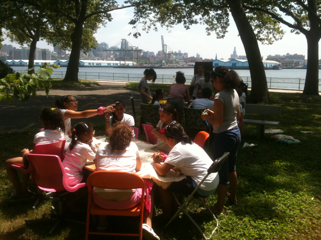 Nicolina Tyler — Painting Workshop at Governors Island with L.E.S Girls Club