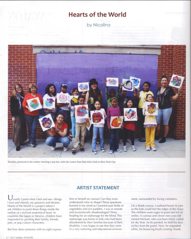 Nicolina Tyler — Hearts of the World Featured in AVALON Magazine Dream Issue