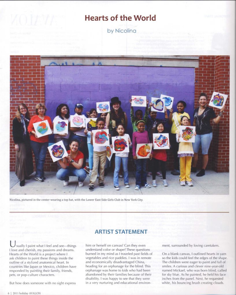 Nicolina Tyler — Hearts of the World Featured in AVALON Magazine Dream Issue