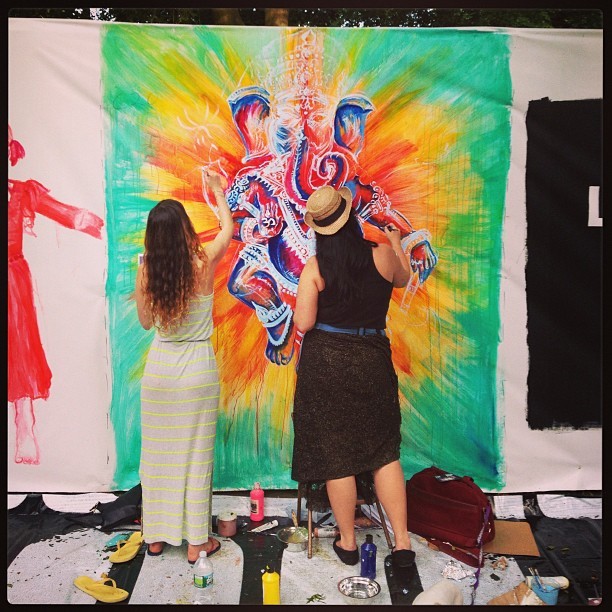 Nicolina Tyler — Portal 8 in Progress at Art Around The Park, Tompkins Square